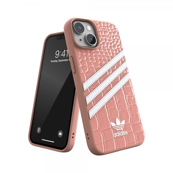 Adidas iPhone 14 -suojakuori 3 Stripes Snap Case Alligator Pink
