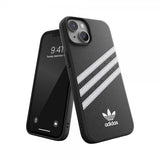 Adidas iPhone 14 -kuori 3 Stripes Snap Case, musta/valkoinen