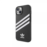 Adidas iPhone 14 -kuori 3 Stripes Snap Case, musta/valkoinen