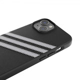 Adidas iPhone 14 -kuori 3 Stripes Snap Case, musta/valkoinen