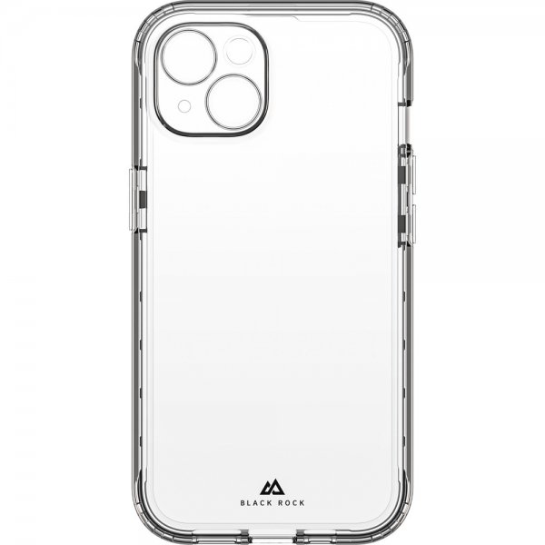 Black Rock iPhone 14 -suojakotelo 360° Real Glass Case, musta/kirkas