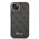 Guess iPhone 13/14/15 Kuori 4G Logo Musta