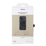 Buffalo iPhone 13/14 Kuori Takakansi Korttipaikoilla Musta