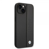 BMW iPhone 14 -suojakuori Big Logo Stripe, musta