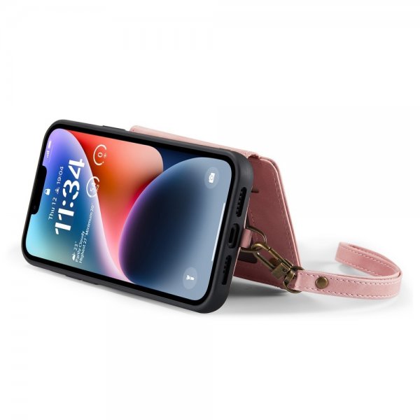 CaseMe iPhone 14 Suojakotelo C20 Korttipaikka Vetoketju Punainen