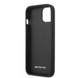 AMG iPhone 14 -suojakuori, hiilikuituvaikutelma, leimattu logo, musta