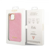 Guess iPhone 14 Suojakuori Croco Pinkki