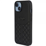 Audi iPhone 14 -suojakuori, aitoa nahkaa, musta