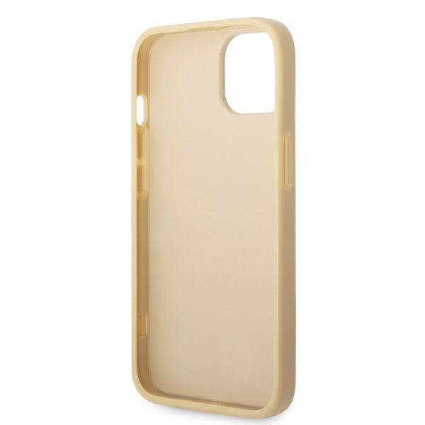 Guess iPhone 14 Suojakuori Glitter Flakes Metal Logo Kulta