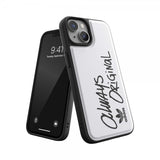 Adidas iPhone 14 Inlay Embroidery Case valkoinen musta