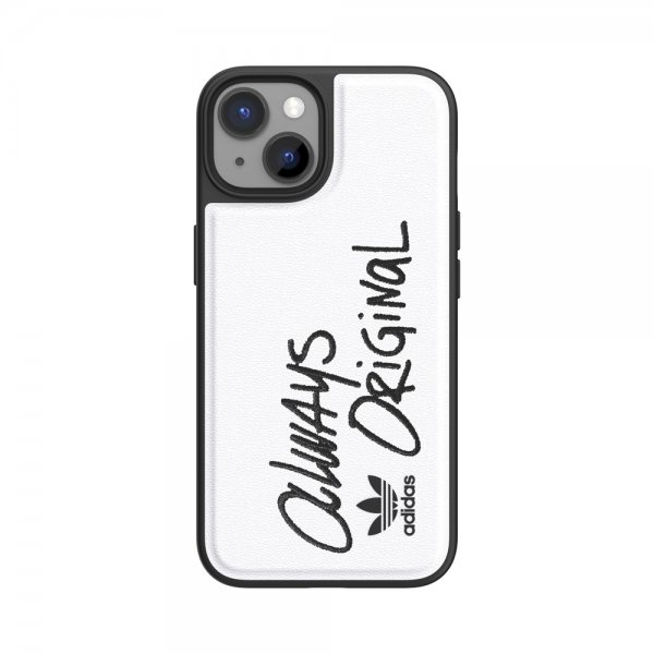 Adidas iPhone 14 Inlay Embroidery Case valkoinen musta