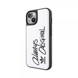 Adidas iPhone 14 Inlay Embroidery Case valkoinen musta