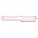 Spigen iPhone 14 -suojakuori Liquid Crystal Glitter Rose Quartz