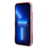 Karl Lagerfeld iPhone 14 -kuori Liquid Glitter Big Logo, ruusu