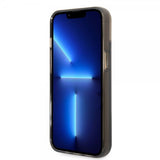 Guess iPhone 14 -suojakuori Liquid Glitter Translucent, musta