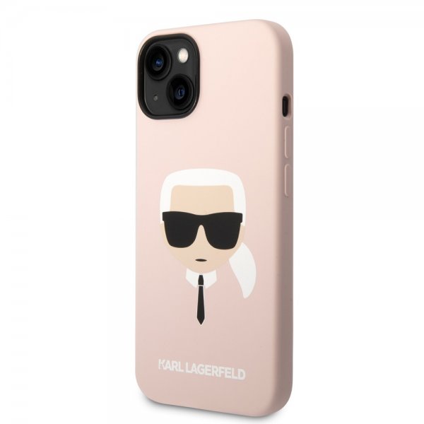 Karl Lagerfeld iPhone 14 -kuoret Liquid Silicone Karl Pink