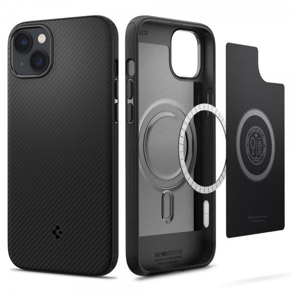 Spigen iPhone 14 -suojakuori Mag Armor MagFit Matte Black