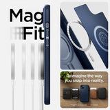 Spigen iPhone 14 -suojakuori Mag Armor MagFit Navy Blue