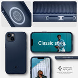 Spigen iPhone 14 -suojakuori Mag Armor MagFit Navy Blue