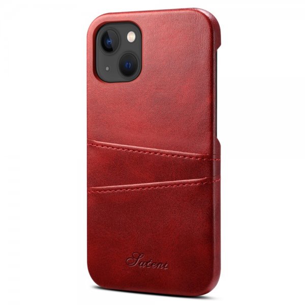 iPhone 14 -suojakotelo kahdella korttipaikalla, punainen