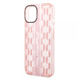 Karl Lagerfeld iPhone 14 -suojakuori Monogram Vertical Stripe Rosa