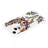 iPhone 14 Kuori Kukka- ja Peurakuviolla