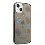 Guess iPhone 14 -suojakuori Peony Glitter Musta