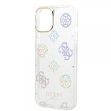 Guess iPhone 14 -suojakuori Peony Glitter Valkoinen