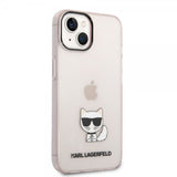 Karl Lagerfeld iPhone 14 -kuori Printed Choupette Transparent Pink
