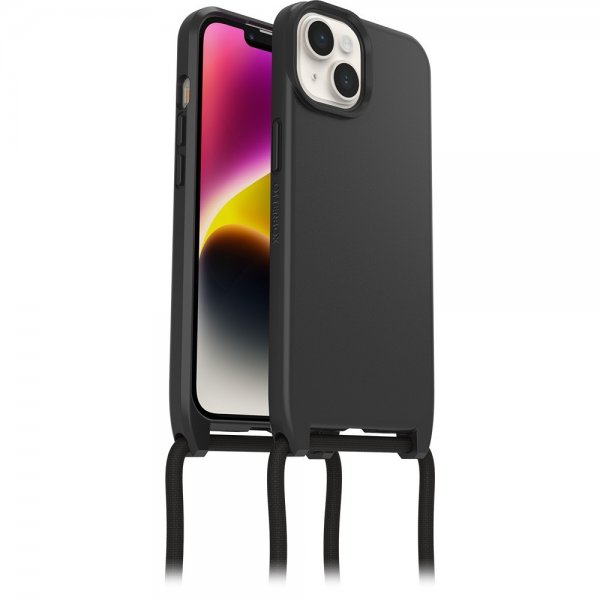 Otterbox iPhone 14 -suojakuori React Necklace MagSafe, musta