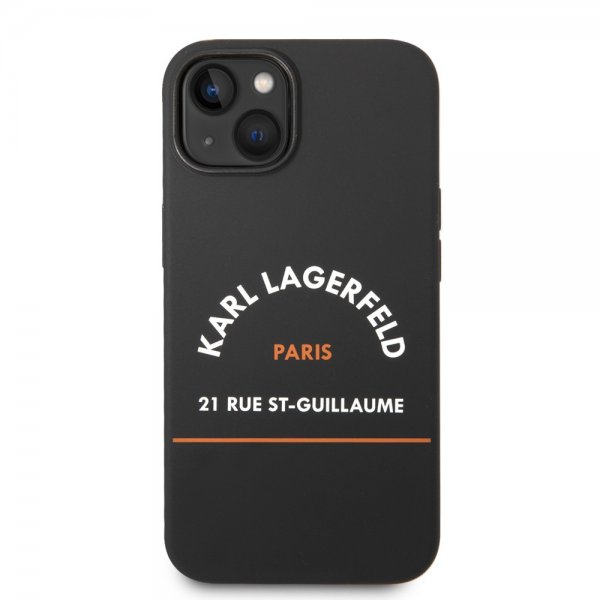 Karl Lagerfeld iPhone 14 -suojakuori Rue St Guillaume, musta