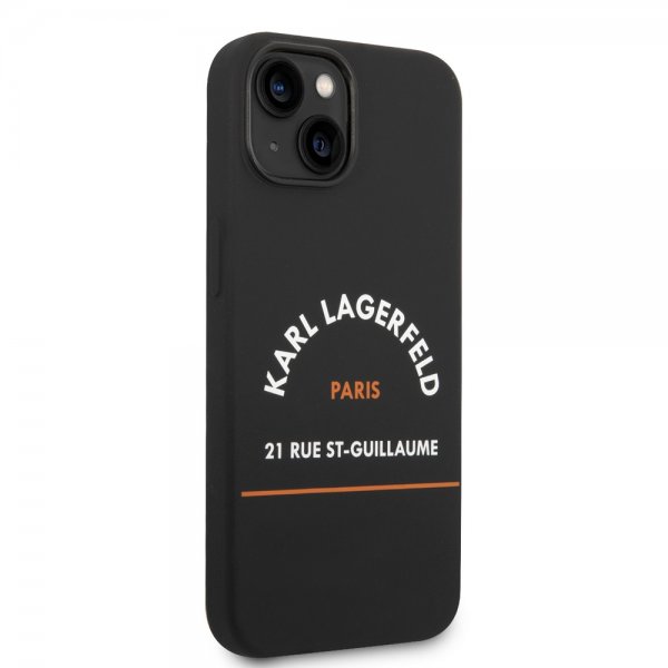 Karl Lagerfeld iPhone 14 -suojakuori Rue St Guillaume, musta