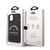 Karl Lagerfeld iPhone 14 -suojakuori Rue St Guillaume, musta