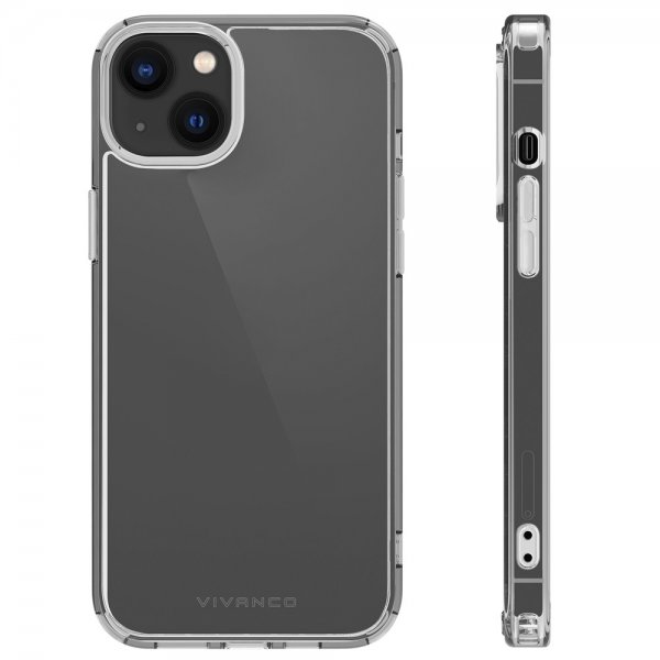 Vivanco iPhone 14 Suojakuori Safe & Steady, läpinäkyvä