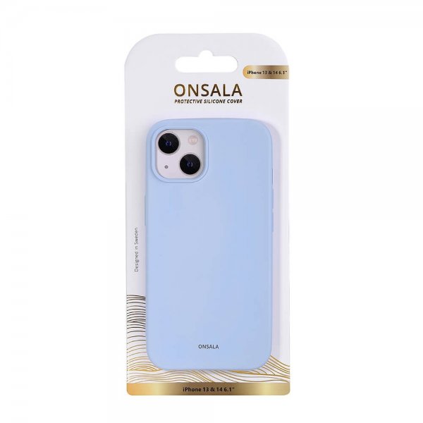 Onsala iPhone 13/iPhone 14 Silikonisuoja Vaaleansininen