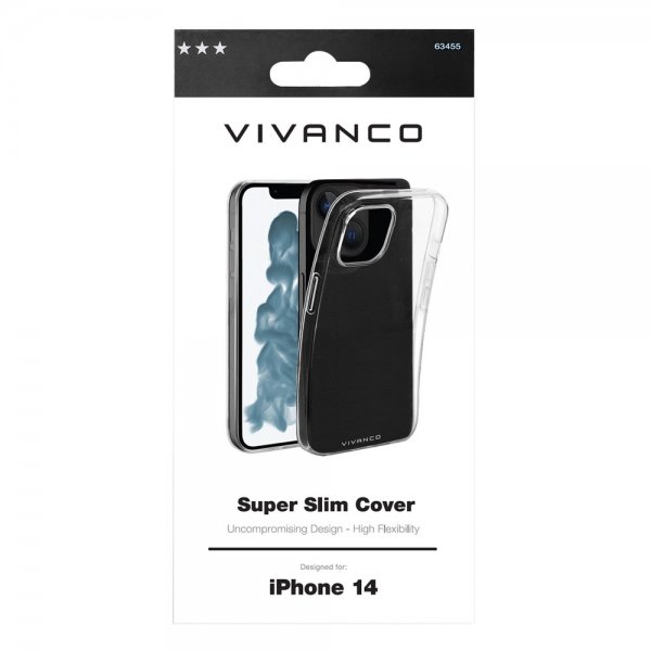 Vivanco iPhone 14 Ohut TPU-suojakuori Läpinäkyvä