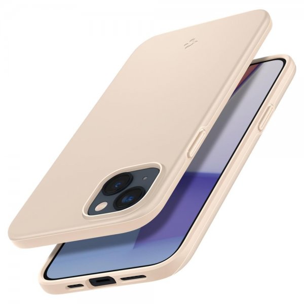 Spigen iPhone 14 -suojakuori Thin Fit Sand Beige