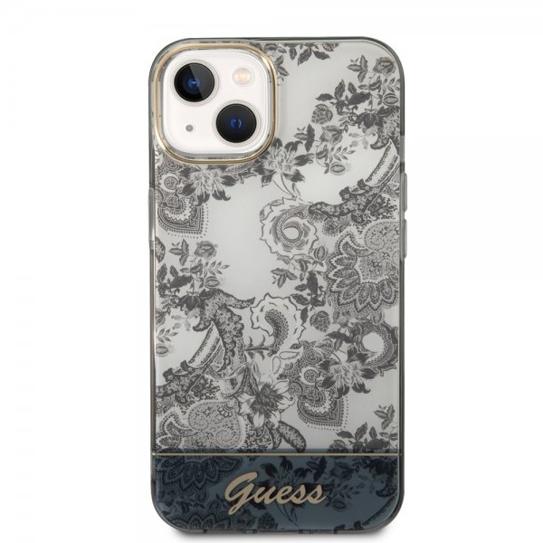 Guess iPhone 14 -suojakuori Toile de Jouy Harmaa