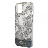 Guess iPhone 14 -suojakuori Toile de Jouy Harmaa