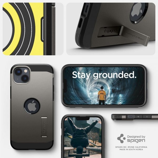 Spigen iPhone 14 -suojakotelo Tough Armor MagFit Gunmetal