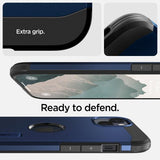 Spigen iPhone 14 -suojakuori Tough Armor MagFit Navy Blue