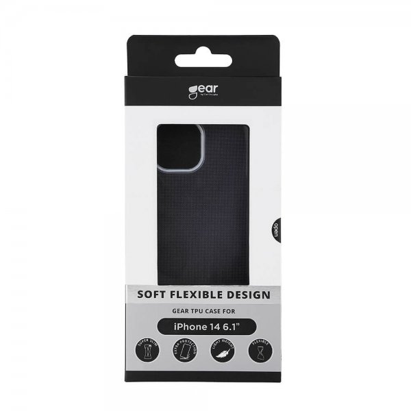 Gear iPhone 14 -suojakuori, TPU-materiaali, läpinäkyvä