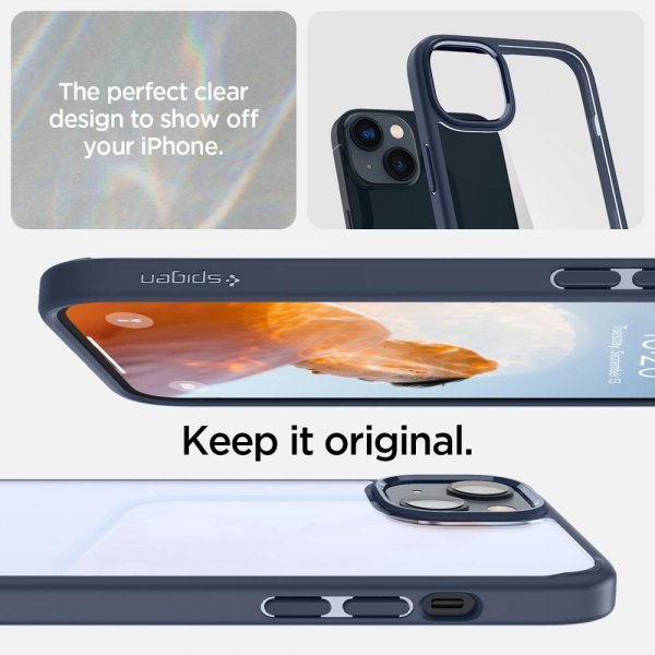 Spigen iPhone 14 Ultra Hybrid -suojakuori, laivastonsininen