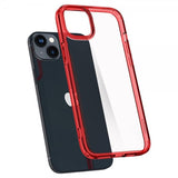Spigen iPhone 14 Ultra Hybrid -suojakuori, punainen läpinäkyvä
