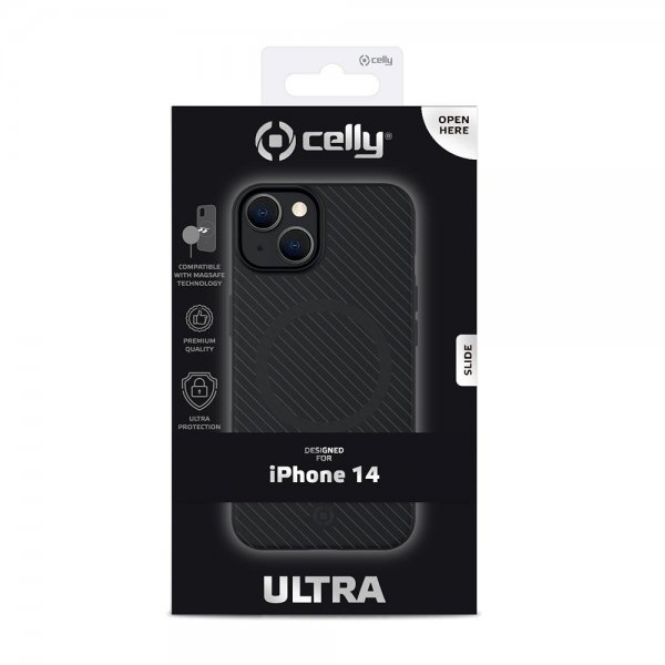 Celly iPhone 14 -suojakotelo ULTRAMAG Musta