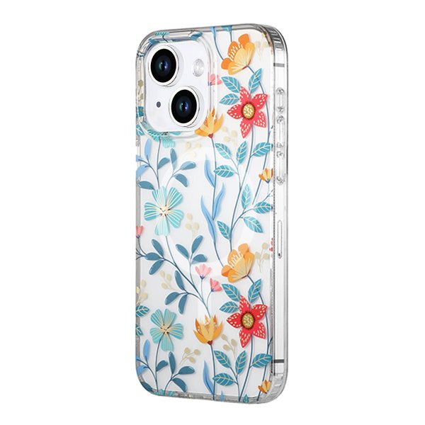 iPhone 14 Plus/iPhone 15 Plus Kuori Kukkakuvio MagSafe Oksat