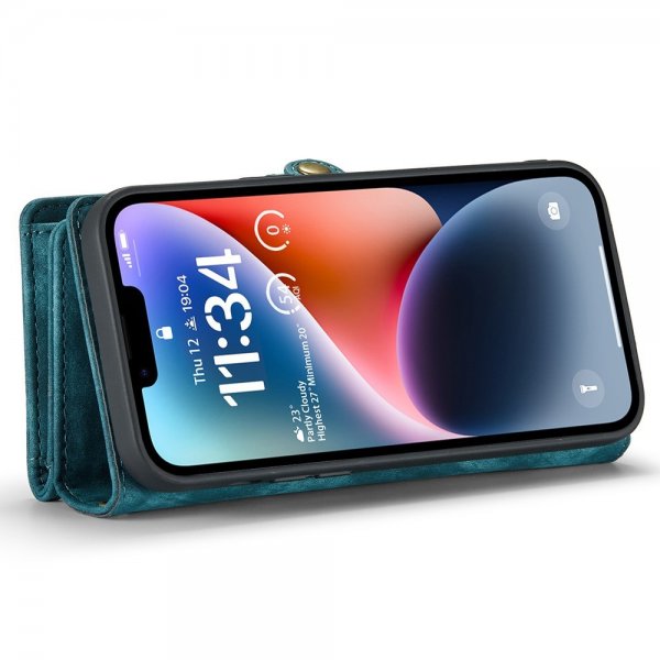 CaseMe iPhone 15 -kotelo 008 Series, irrotettava kuori, petrolinsininen