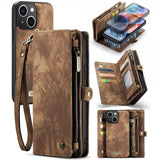 CaseMe iPhone 15 -kotelo 008 Series, irrotettava kuori, ruskea