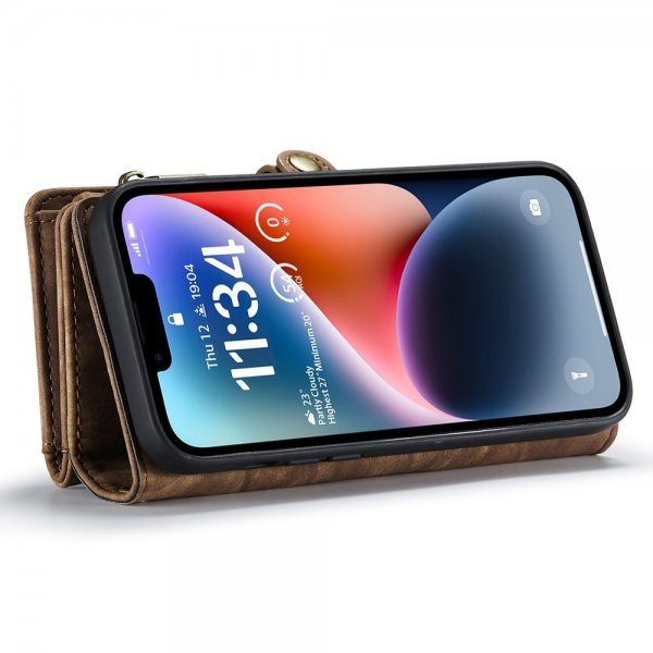 CaseMe iPhone 15 -kotelo 008 Series, irrotettava kuori, ruskea
