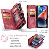 CaseMe iPhone 15 Kotelo 008 Series Irrotettava Kuori Punainen